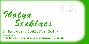 ibolya steklacs business card